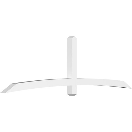 Ekena Millwork Bellingham Architectural Grade PVC Gable Bracket, 108"W x 31 1/2"H x 4"D x 4"F, 7/12 Pitch GBP108X32X0404BEL00
